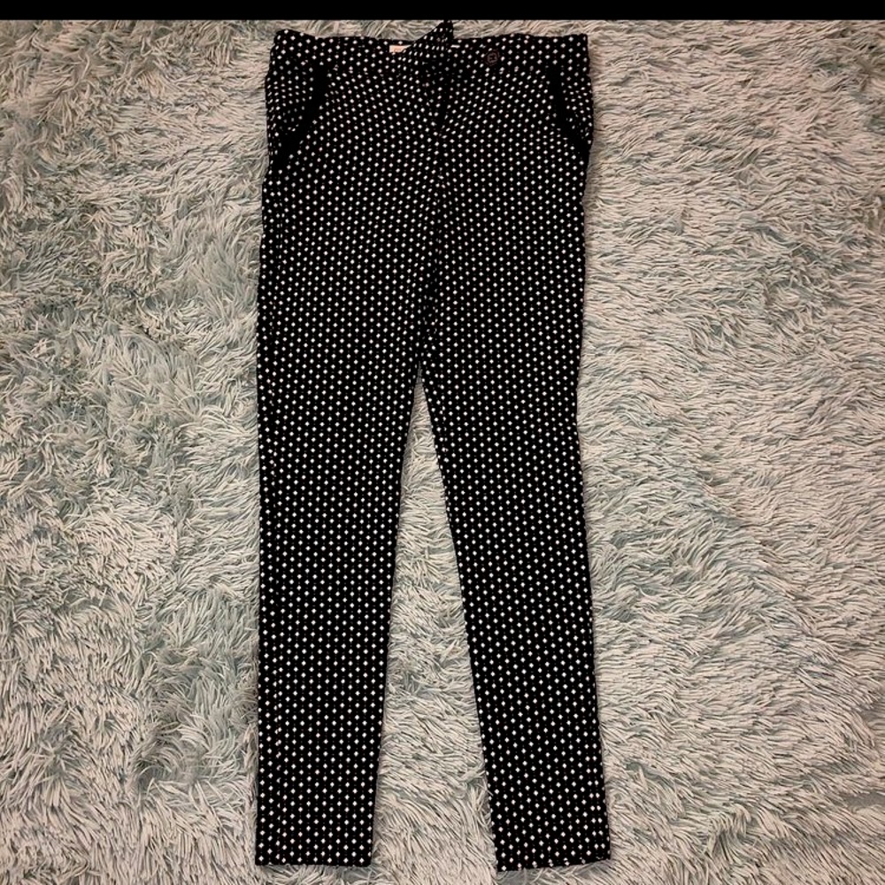 Mosaic & Co. black and white patterned dress pants
